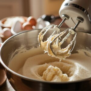 In a large bowl, cream butter and sugar with an electric mixer for 4-5 minutes until light and fluffy.
