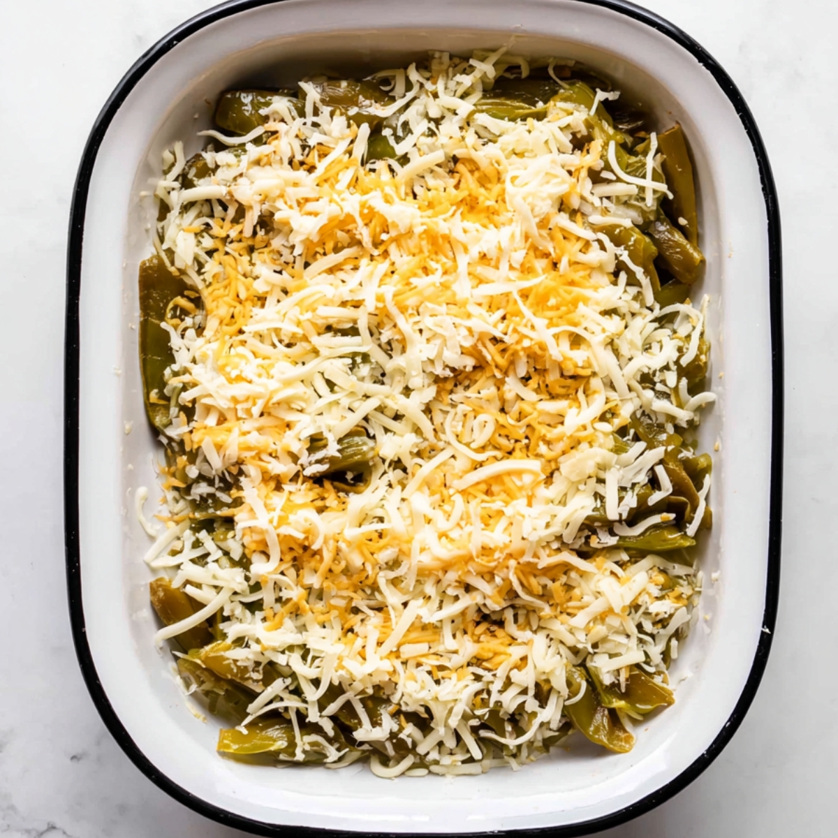 Repeat with the remaining chiles and cheese. You want good coverage so every bite has plenty of melty goodness.