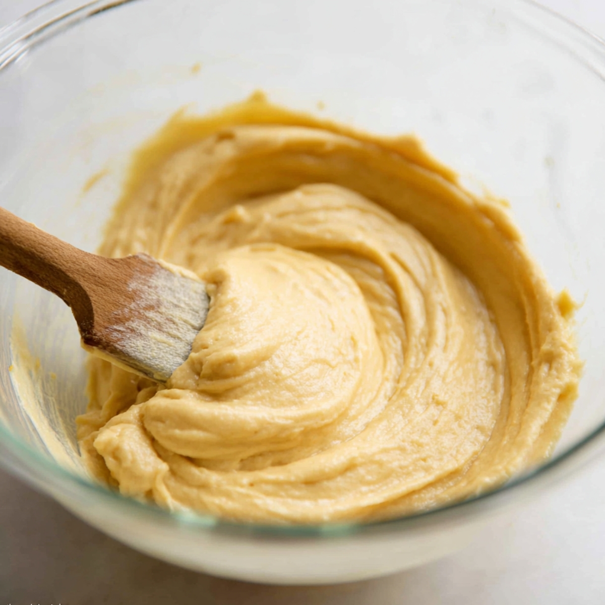 Choux pastry dough piped into small, spiral peaks on a parchment-lined baking sheet, ready for baking.
