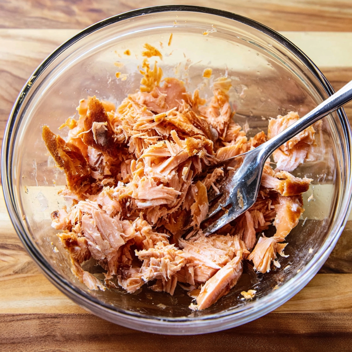 Season the salmon fillets by rubbing them all over with soy sauce. Let them sit for a minute while you preheat your air fryer or oven.